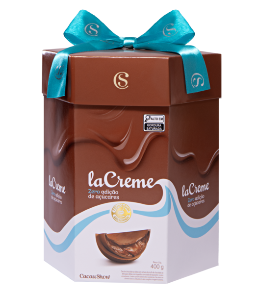 Ovo de Páscoa Recheado laCreme ao Leite Zero Adição de Açúcar 400g